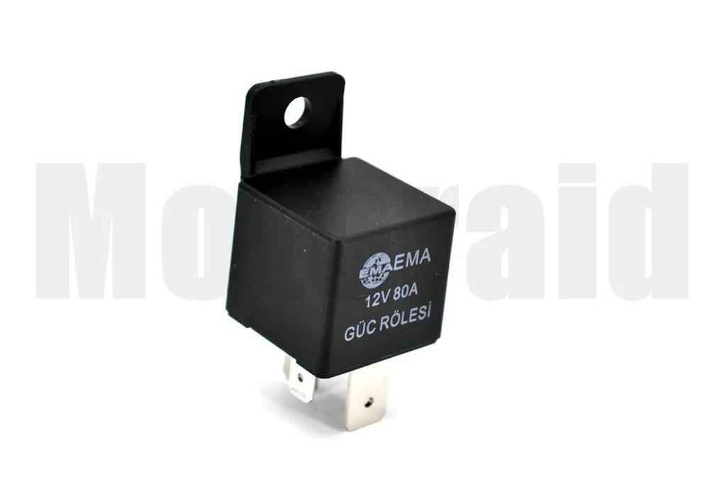 12V 80A Güç Rölesi 4 Fişli