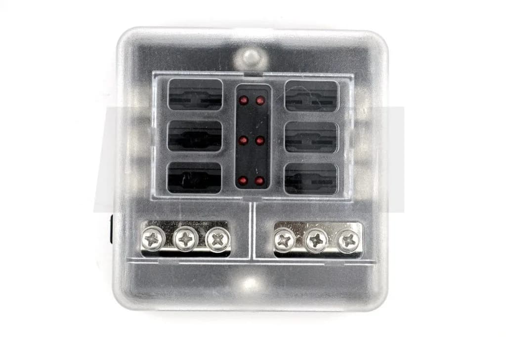 Şase Baralı Bıçak Sigorta Kutusu 6 Port İkaz Ledli Etiketli MT-SY06BARA