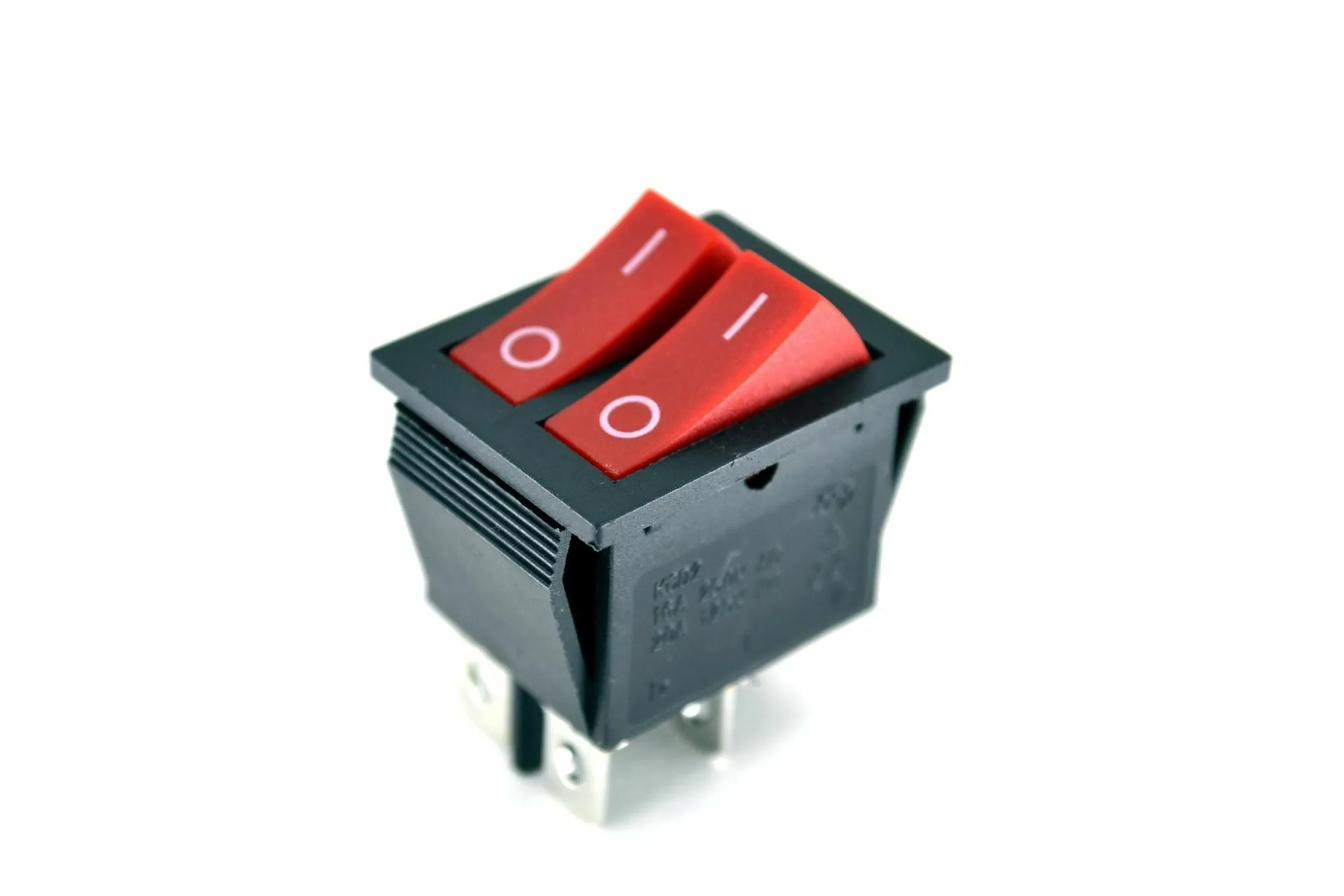 Çiftli Kırmızı Elektrik Düğmesi 1-0 Işıksız Anahtar 12V-220V MT-ANK07