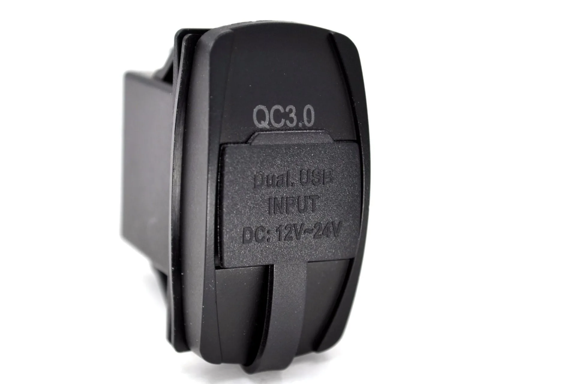 12V 24V DC USB QC3.0 Type-C PD Şarj Port Dikdörtgen Mavi Işık ENG PRO PB1132