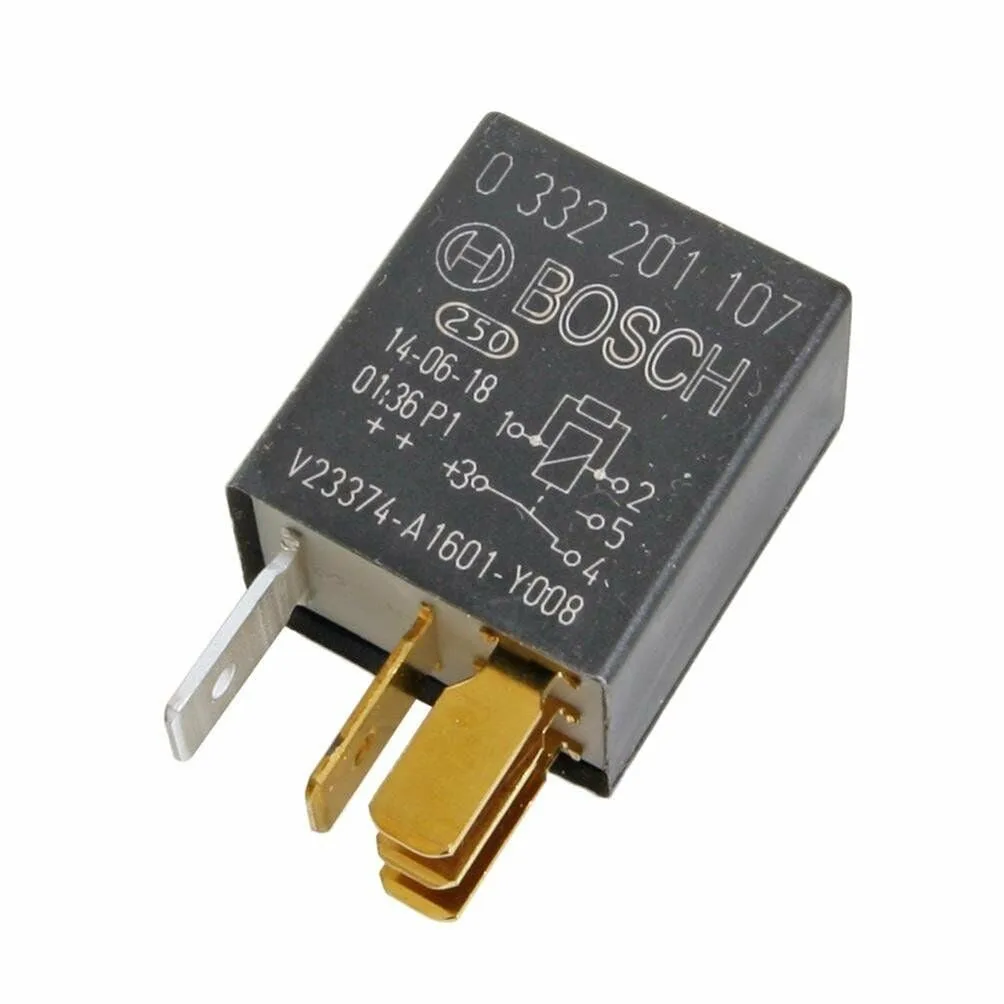 12V 10/30A Dirençli Çift Platin Mikro Röle 5 Fişli Bosch 0332201107