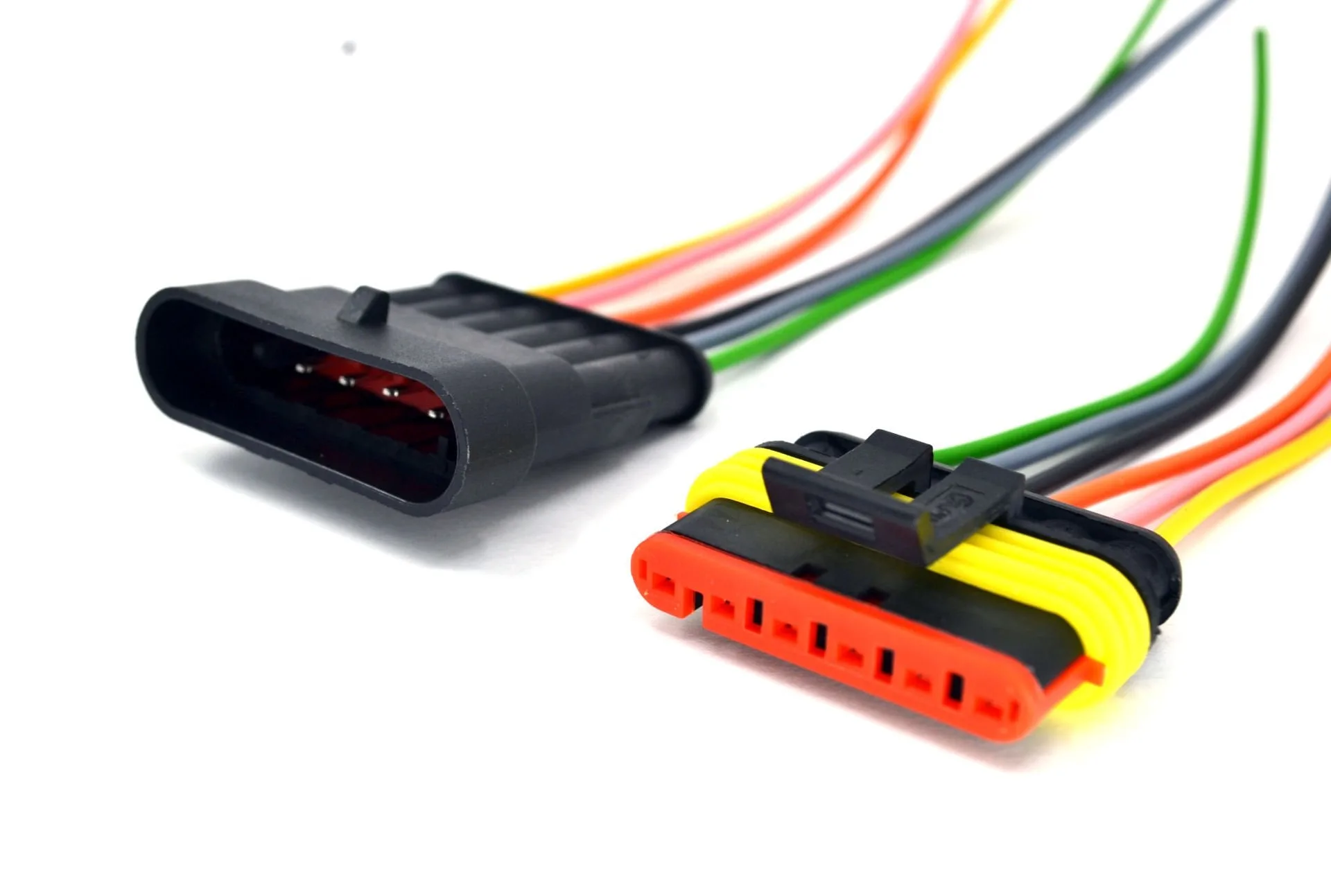 1 Takım 6 Pin Kablolu Süper Seal Elektrik Soketi Su Geçirmez Konnektör MT-13