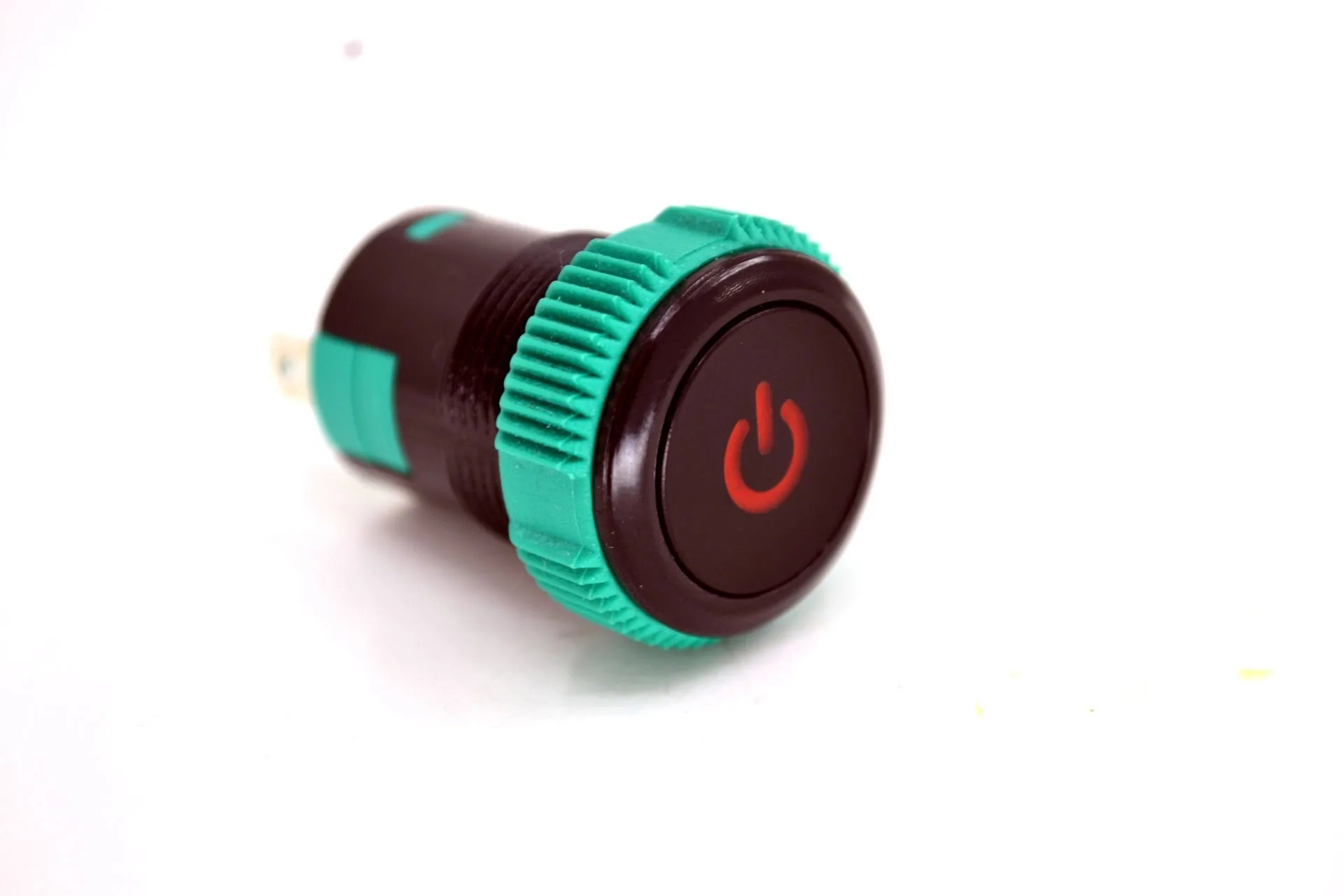 Yaylı 19mm 12V 20A Power Logolu Kırmızı Işıklı Buton Elektrik Anahtarı MT-ANY10