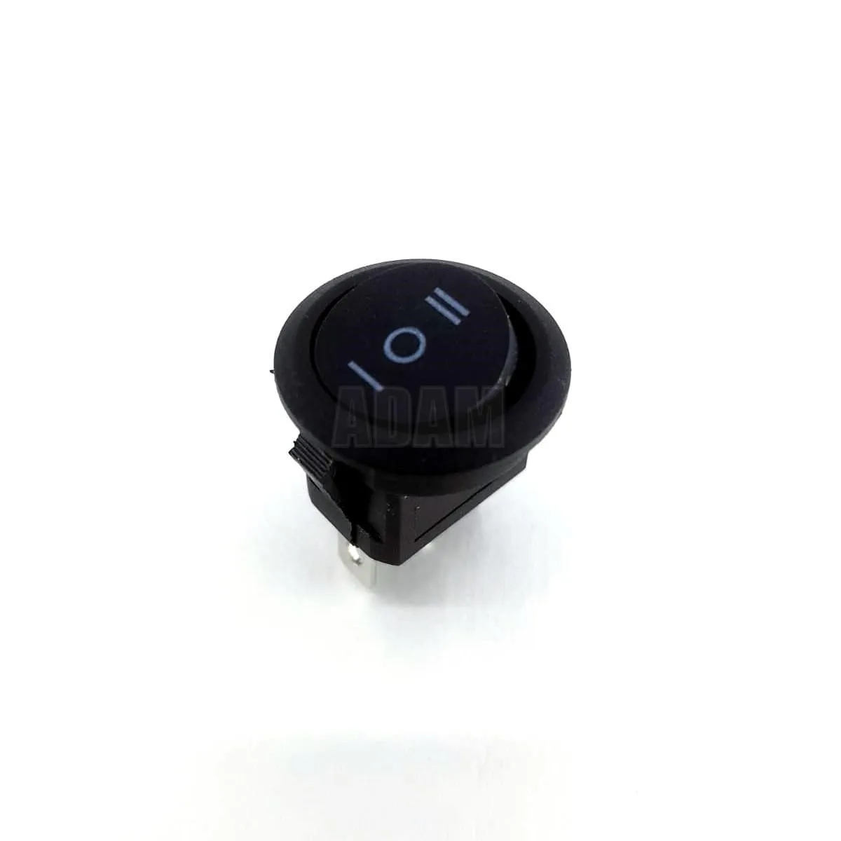 12V Yuvarlak Anahtar 1-0-2 Siyah Rocker Switch 3P