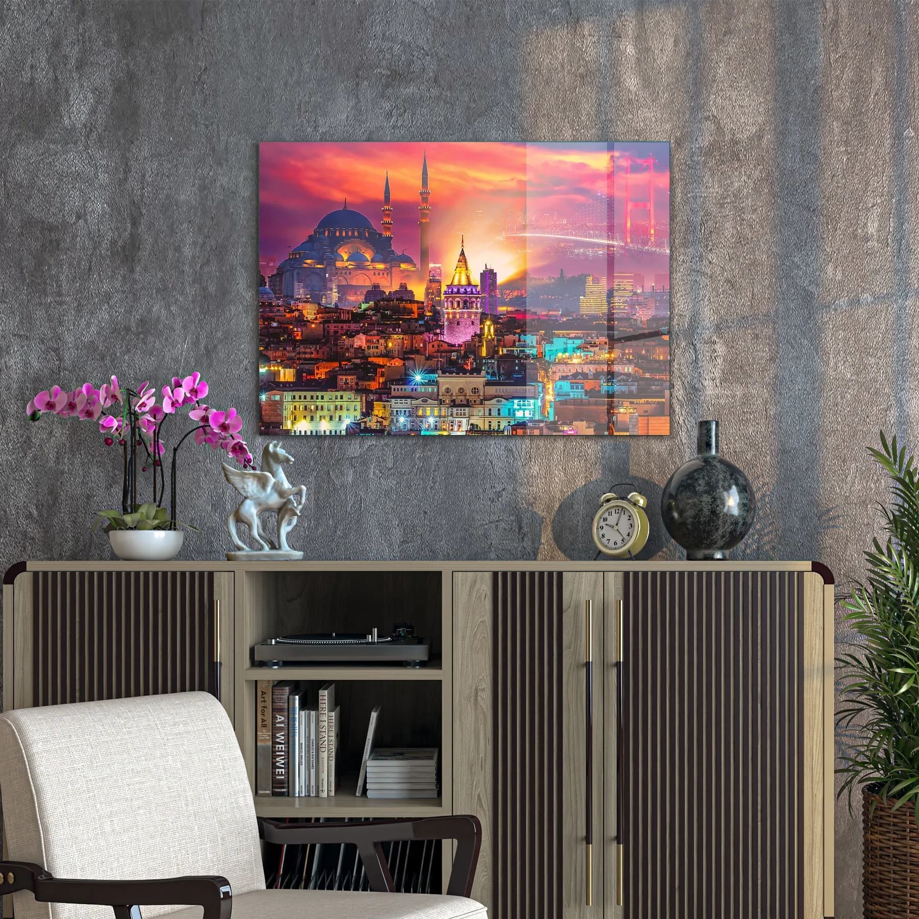 Decovetro Cam Tablo İstanbul Manzarası 50x70 cm