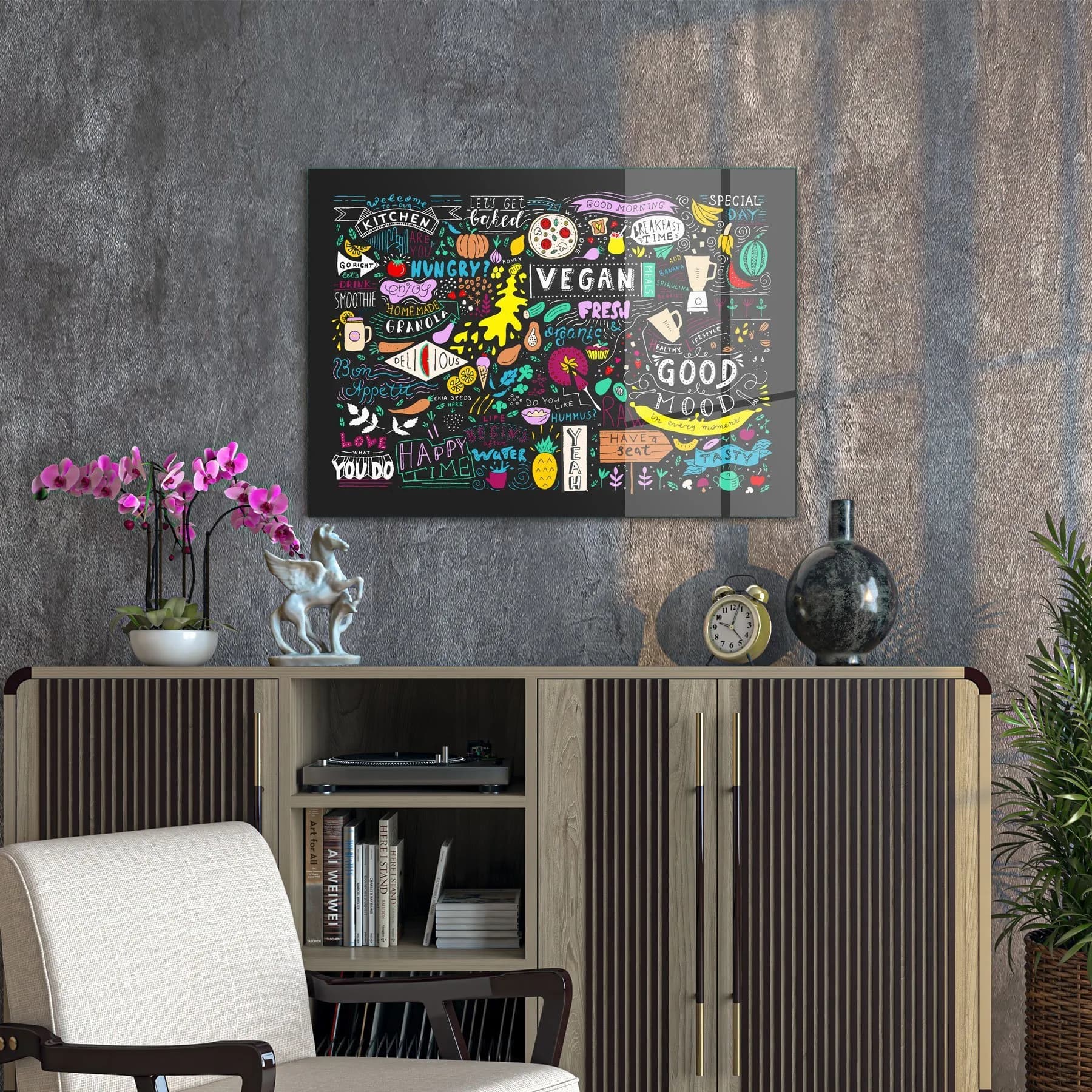 Decovetro Cam Tablo Vegan Style 50x70 cm