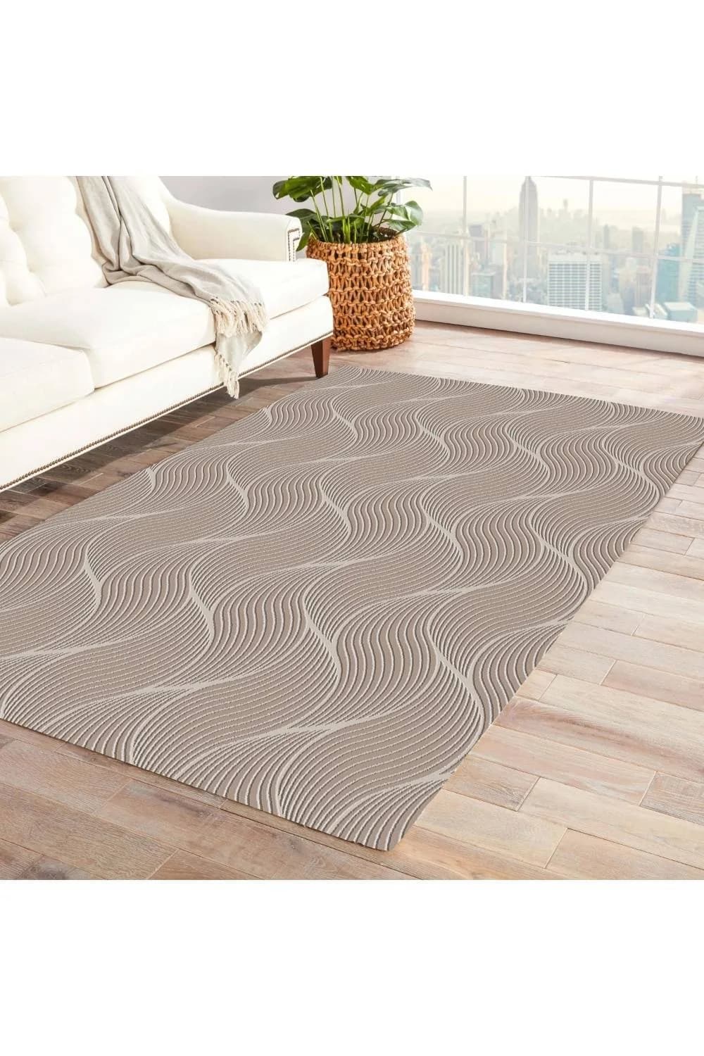 Jassrug Rölyef Halı 120X180 Orla Bej