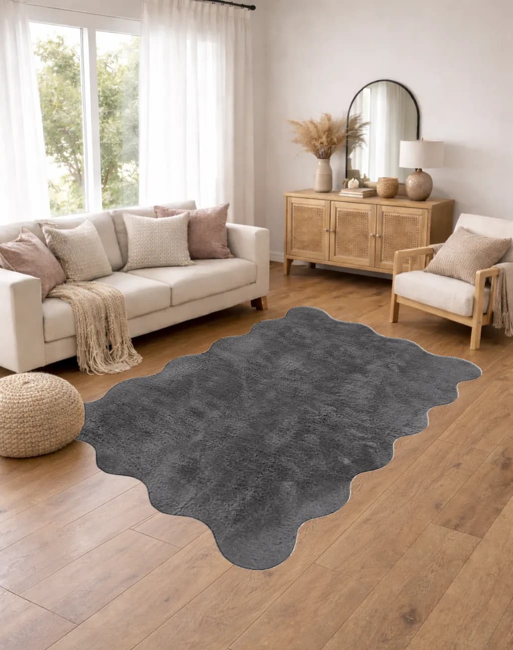 Jassrug Halı 120X180 Ripple Antrasit